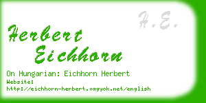 herbert eichhorn business card